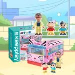Crayon Shin-chan New product MOC Building Blocks Living room The Cat School Bus Cute Model Collect Toys Gifts