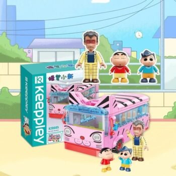Crayon Shin-chan New product MOC Building Blocks Living room The Cat School Bus Cute Model Collect Toys Gifts