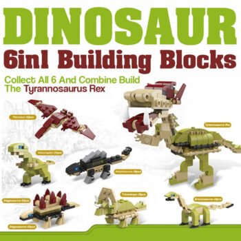Kid's Dinosaur Building Blocks Toy (1 pc Random)
